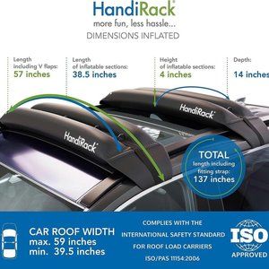HandiRack Universal Inflatable Car Roof Rack – Pack of 2, Black